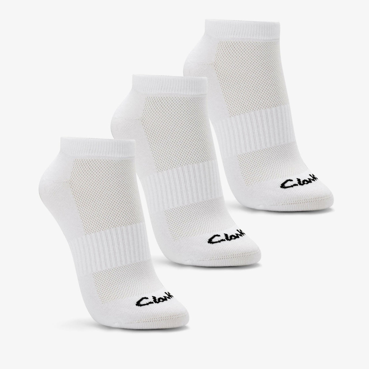 Sports Ankle Socks 3 Pack Size 2-8 White - Clarks Women